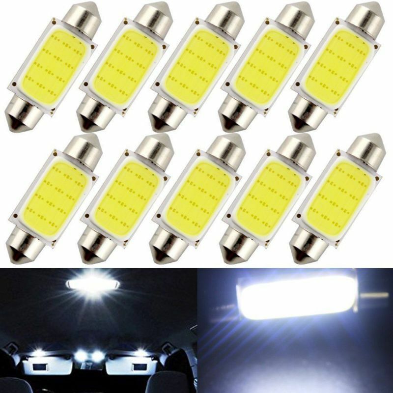 Luz de lectura de automóviles de doble punta lámpara de techo luz trasera de automóvil luz de matrícula interior 12V C5W luz blanca 41MM