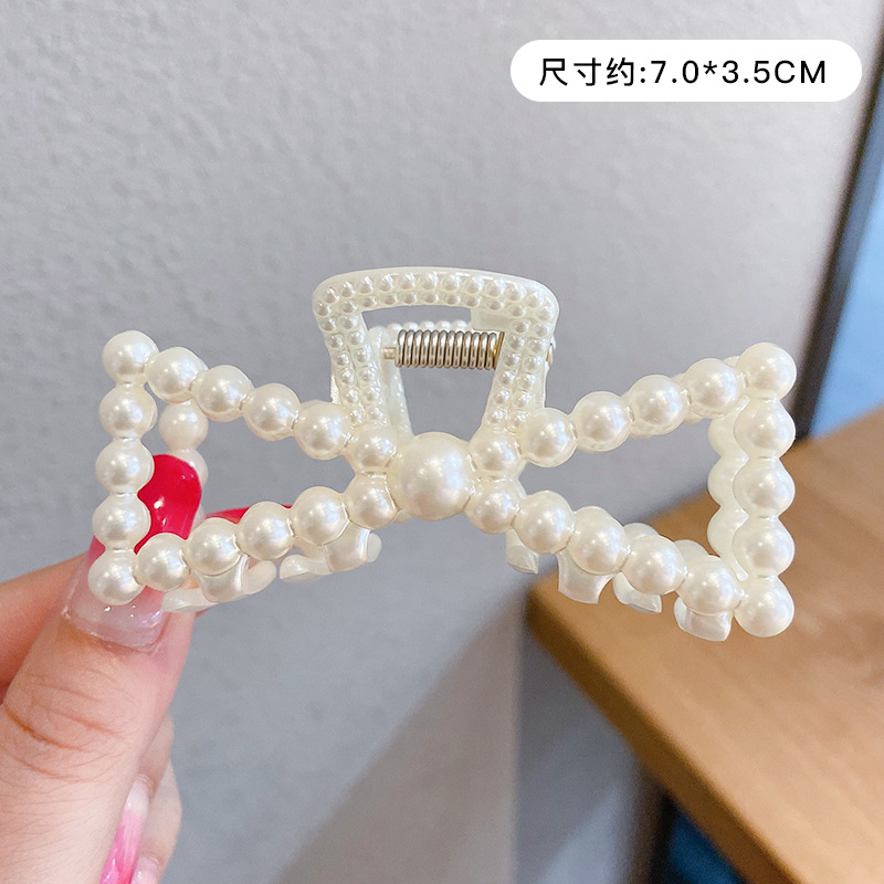 Clip de gelatina para mujer 2024 nuevo estilo de la parte posterior de la cabeza, clip de tiburón de pelo grande, clip de pelo, múltiples clips, horquilla simple, tocado