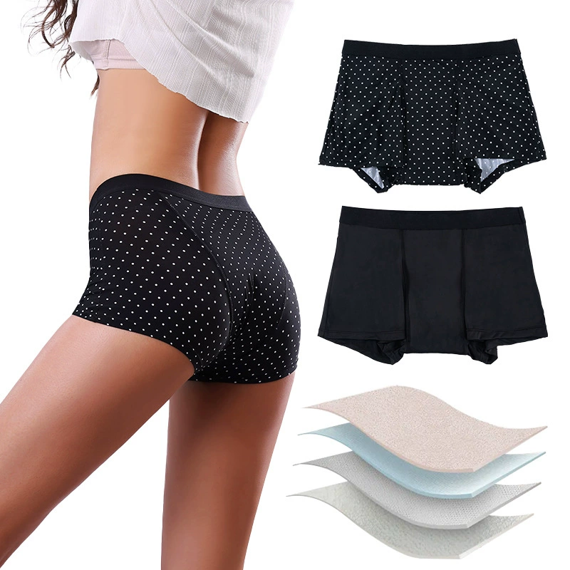 Гигиена периода leakproof нижнее белье, герметичные впитывающие боксеры-бриджи, дышащие, размеры XS–4XL