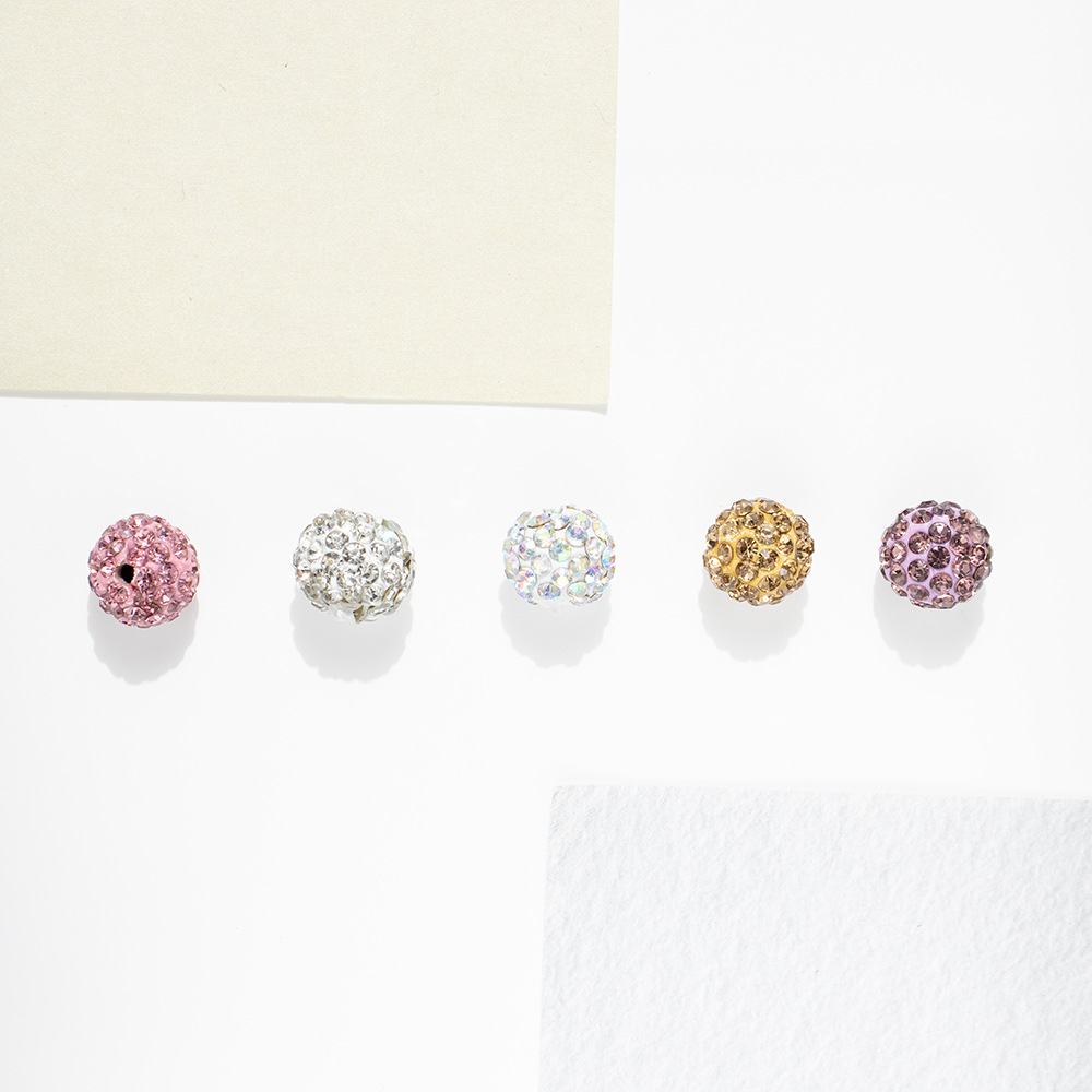 Rhinestone, soft clay Material 1 Piece Rhinestone Soft Clay Solid Color DIY Jewelry Accessories