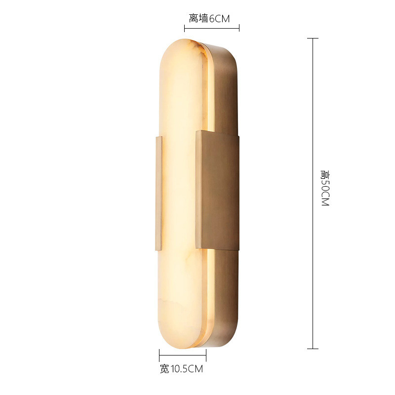 Lámpara de pared de mármol natural española simple y moderna, lámpara Zhongshan, lámpara de diseño para sala de estar, pasillo, dormitorio, lámpara de noche