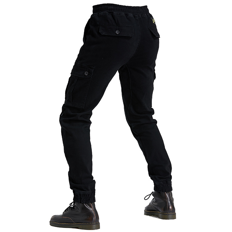 LOONG BIKER motocicleta Caballero monos de los hombres ocasionales ligeros cómodos resistentes al desgaste de la motocicleta montando pantalones anti-caída