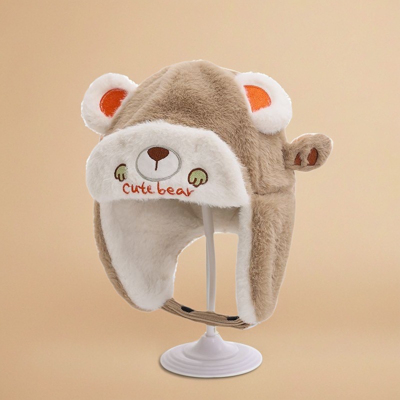 Sombrero de invierno para bebés con gorras de peluche, gorras de peluche para bebés, gorras de protección de orejas para bebés, gorras de peluche para hombres y mujeres, otoño y invierno.