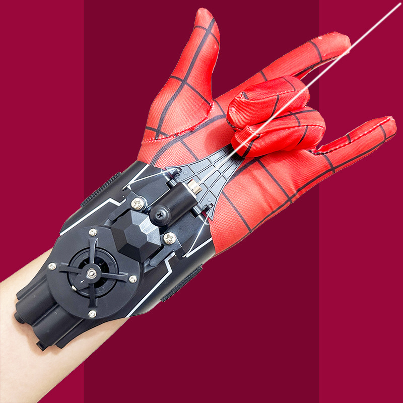 Spiderman lanzador Spiderman seda real guantes de seda tecnología de seda juguetes para niños