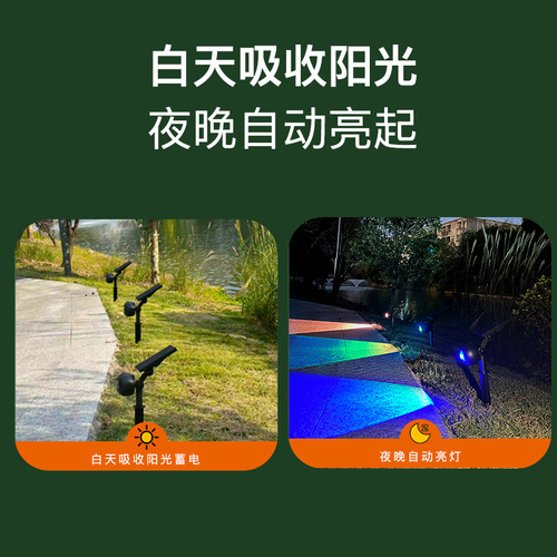 Solar Ground Stake Lawn Light LED Outdoor Waterproof Courtyard Lamp Garden Decor Sunset Light RGB Landscape Ambiance Lamp
