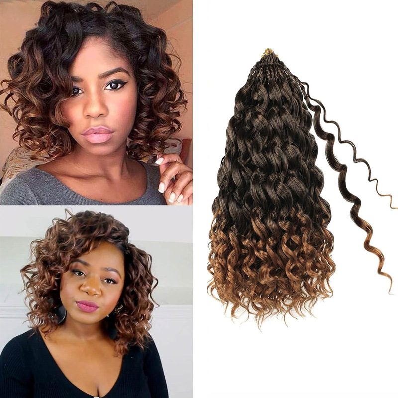 European and American Cross-Border Chemical Fiber Hair Wholesale Gogo Curl Fly Curl Crochet Hair Wig Short Curly Hair Deep Wave