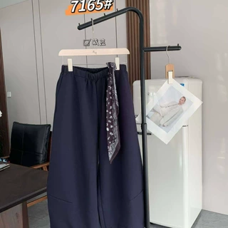 2026秋季新款女下装直筒裤日系九分裤宽松女裤磨毛小个子小众裤子