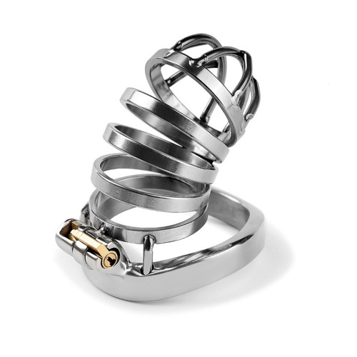 Men's metal chastity lock device, chastity ring, birdcage, adult sex toy, jj confinement penis lock, wholesale