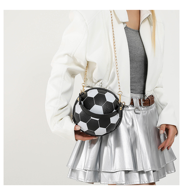 Cross-border bags, women's Instagram personalized basketball bags, new versatile single-shoulder crossbody bags, Korean-style small round bags for women undefined