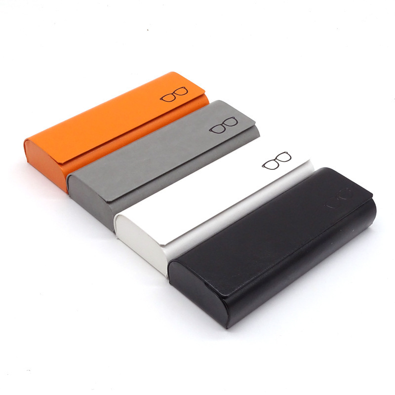 新しいハイエンドのシンプルなレザーメガネケース、耐圧近視メガネケース、ファッショナブルな大容量メガネ収納ボックス