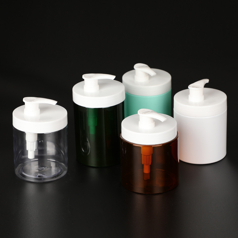 押し押し広口ポンプヘッドボトル洗浄保護プラスチックボトル手洗い乳液透明ボトル500ml洗髪ハンドクリーム包材