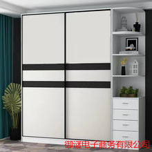 新款衣柜门推拉门简约耐磨柜门实木衣橱卧室平滑移门可订