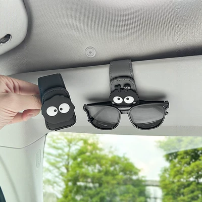 Car glasses holder, high-end car sun visor storage clip, creative multifunctional magnetic sunglasses holder