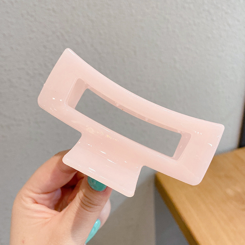 Acrílico grande, pinza de amor, pinza para el cabello, parte posterior de la cabeza femenina, pinza de tiburón, horquilla, pinza para el cabello, tocado, primavera y verano