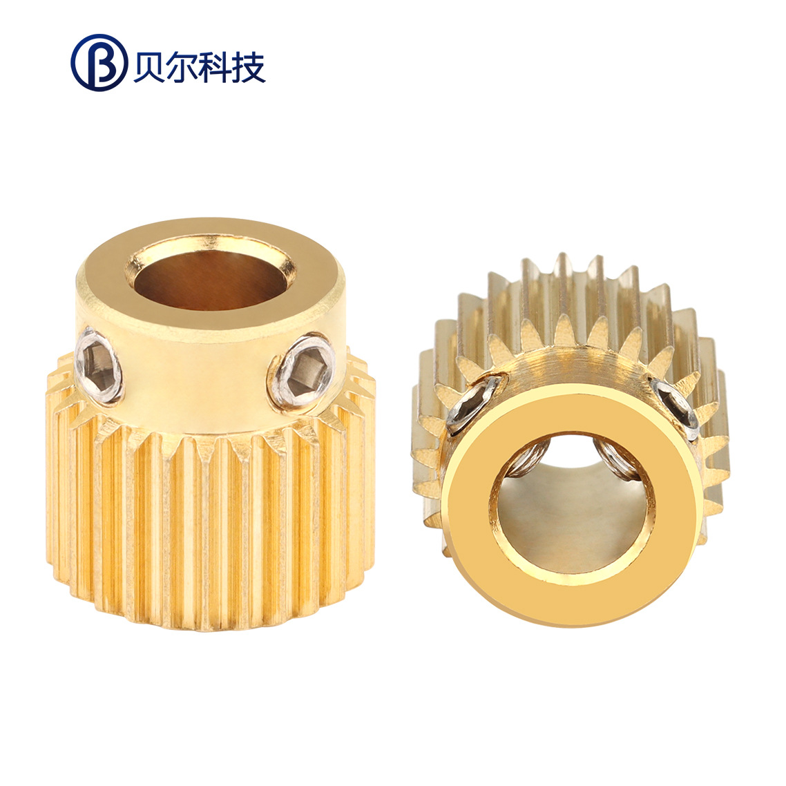 贝尔3D打印机配件 26/40齿 进料齿轮 送料送丝轮 黄铜挤出机齿轮