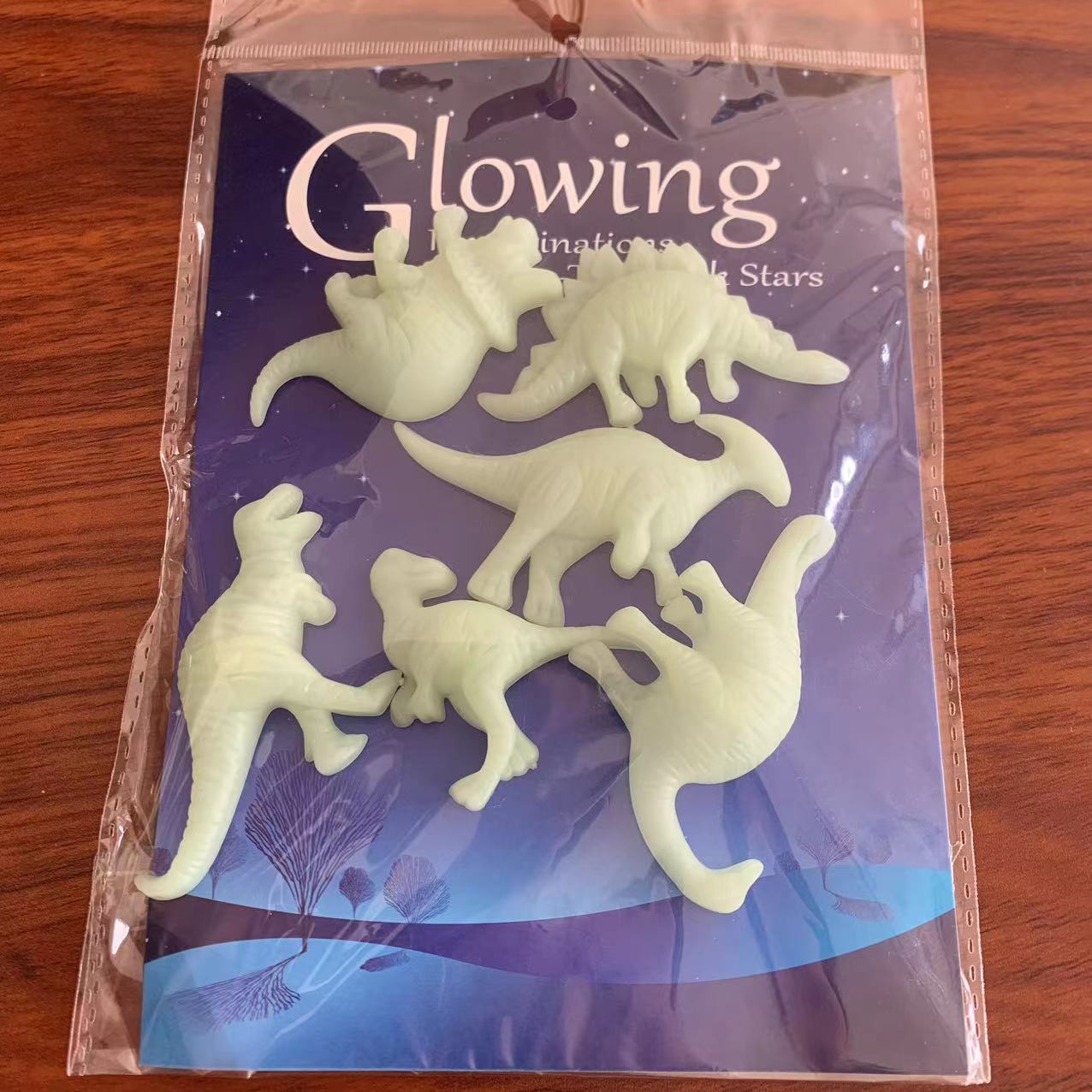 Pegatinas de pared de dinosaurios estéreo luminosas creativas, parches fluorescentes estéreo 3D, pegatinas para refrigerador de habitación de niños, decoración, suministro transfronterizo