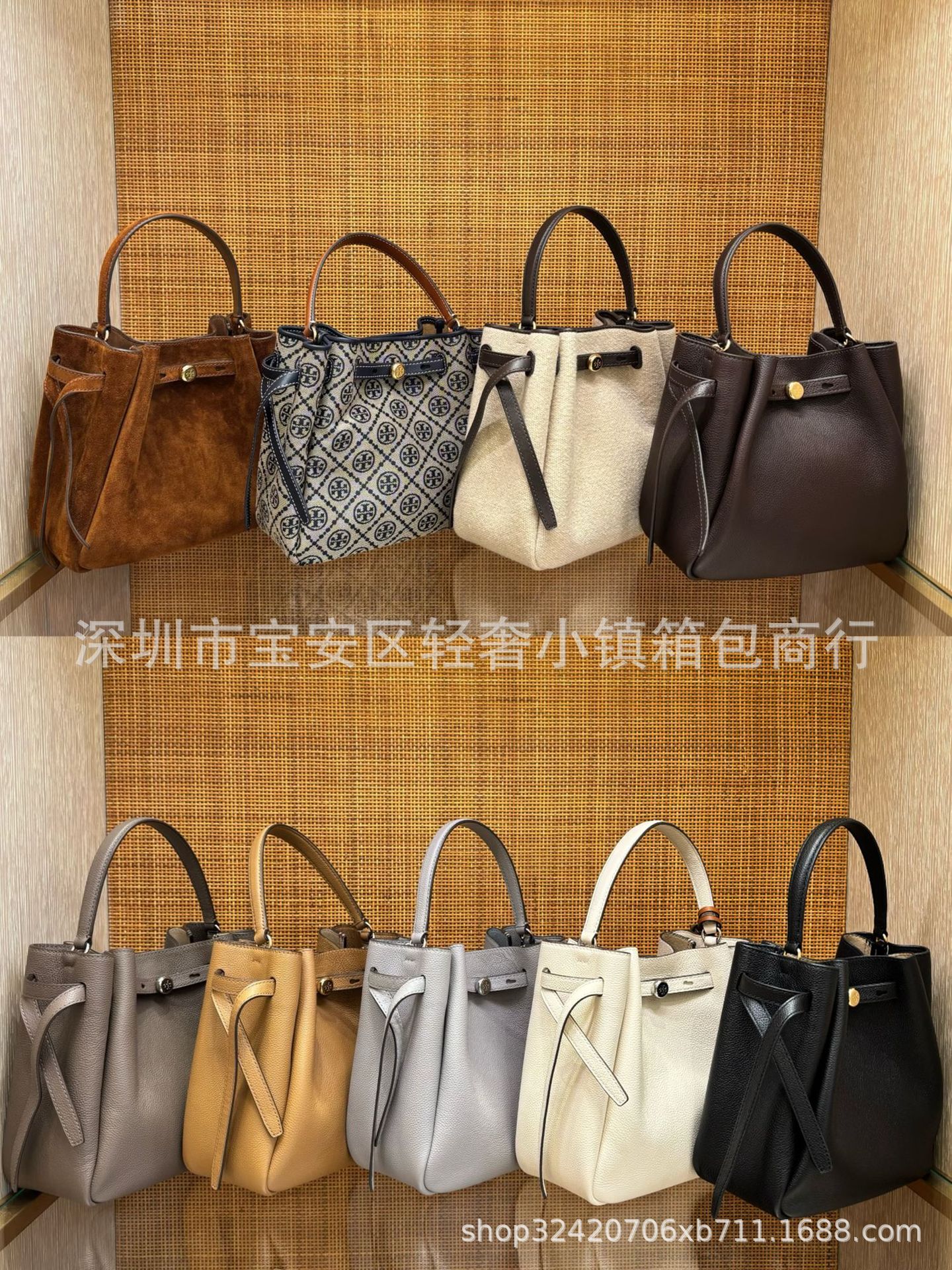 European and American Fashion Wholesale 2025 New Tb Genuine Leather Vegetable Basket Women's Bag Shoulder Crossbody Hand Tote Bag Bucket Bag