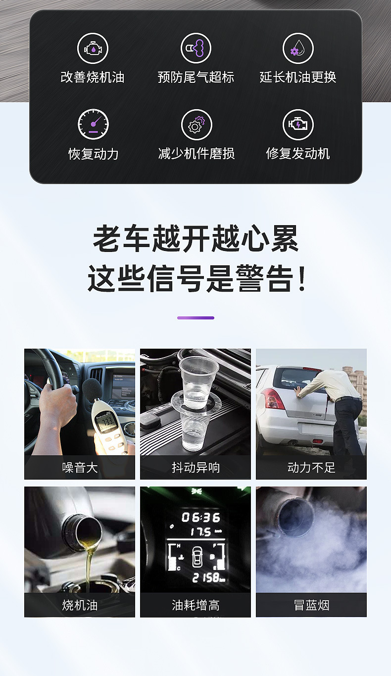 Car Engine Powerful Repair Agent, Oil Additive, Anti-Wear Protective Agent, No-Disassembly Solution for Engine Oil Burning