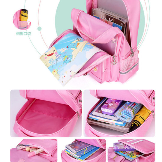 Trolley Schoolbag Primary School Student Schoolbag Children's Schoolbag 6-12 Years Old Girl's Six-Wheel Climbing Backpack for Children
