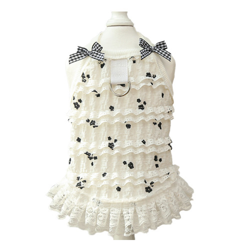 Original Dwarf Cat Spring and Autumn Layered Lace Blouse Pet Dog Clothes Dog Clothes Cat Apparel Pet Supply