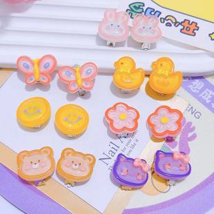 Children's Cute Princess Cartoon Earrings 2024 New Girls Earrings Earrings Girls Earrings Ear Clips Without Pierced Ears