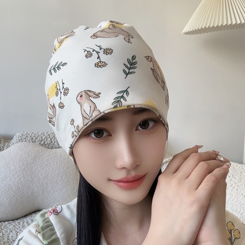 妊婦用フレンチパストラルスタイルのロマンチックな純綿ヘッドバンド、暖かい頭の保護、防風性、産後マタニティハット、産後帽子、ターバン|undefined