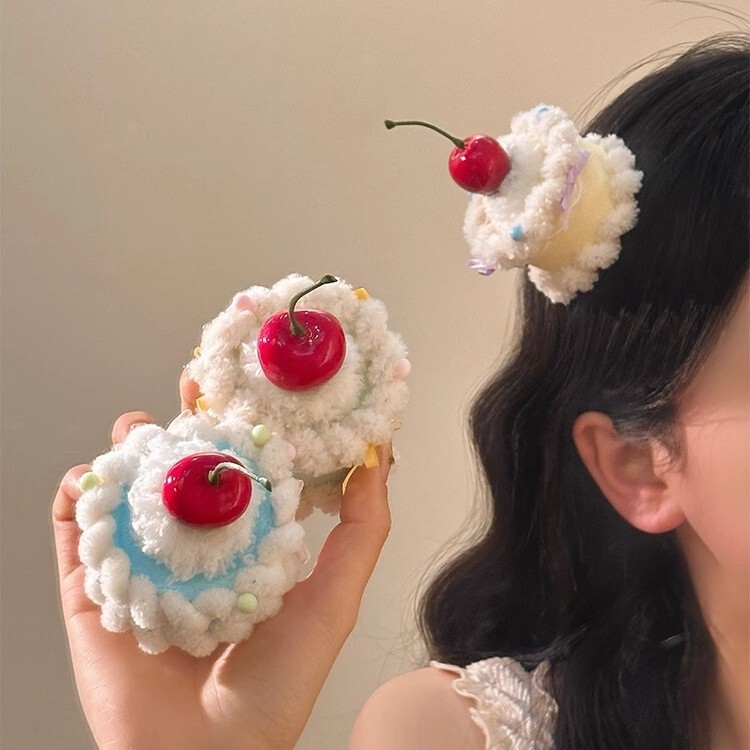 インスタイル韓国クリエイティブマカロンカラー誕生日ケーキヘアピン子供の赤ちゃんの写真の小道具パーティーの装飾|undefined