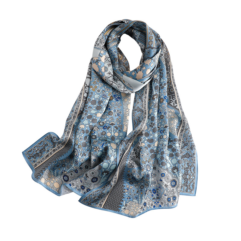 Retro light and thin silk scarf, cloak, boho style