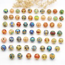 12mm���Ųʵ���ͨ���ο�Բ��18K��ɫԲ�����������׹����diy���
