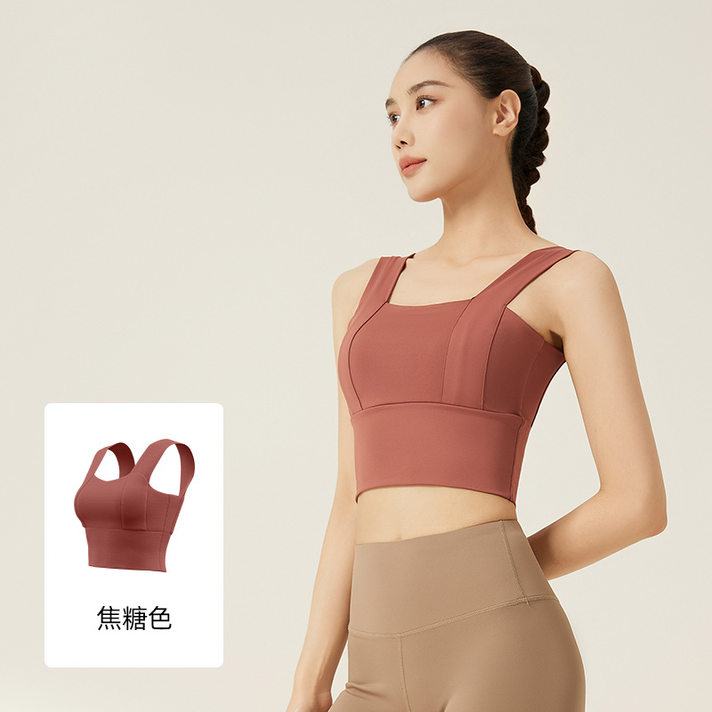 Juyitang ropa interior deportiva Estilo Chaleco transfronterizo de alta resistencia a prueba de golpes push-up deportes fitness yoga sujetador