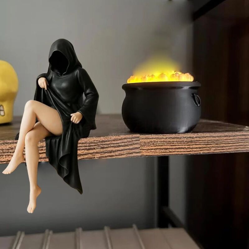新款万圣节Mysterious statue 黑袍女王装饰品桌面摆件手办艺术品|undefined