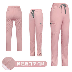 Spot New Surgical Wear Split Nurse Pants Black Drawstring Pants Summer Elastic Work Pants Women's Professional Pants