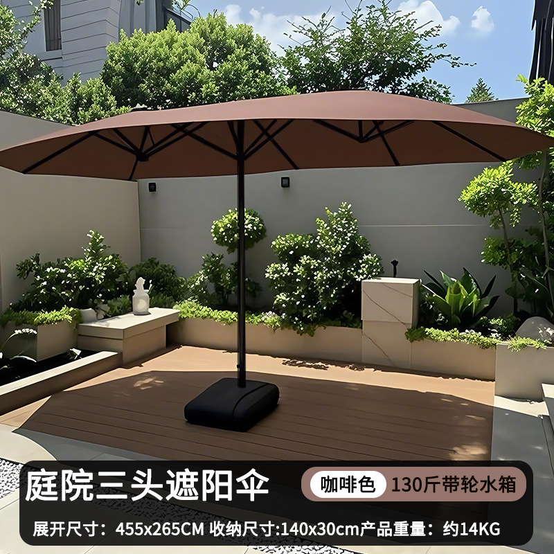 Aijia outdoor Umbrella Umbrella patio tres paraguas de columna media gran paraguas de sol tiendas comerciales toldo al aire libre paraguas de puestos image 9