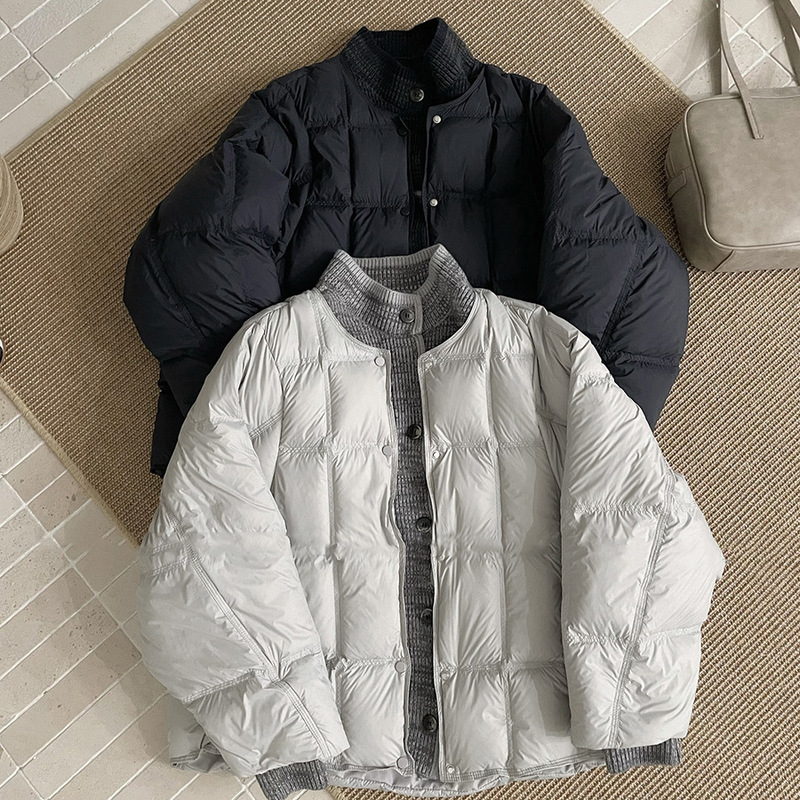 90 White Duck down Jacket for Women 2025 Winter New Style Stand Collar Daily Fashion Design Sweet Elegant Style Top