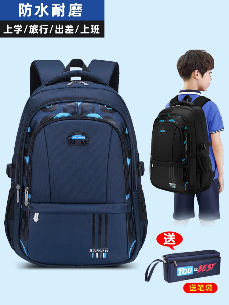 Capacious waterproof backpack for boys, for secondary school
