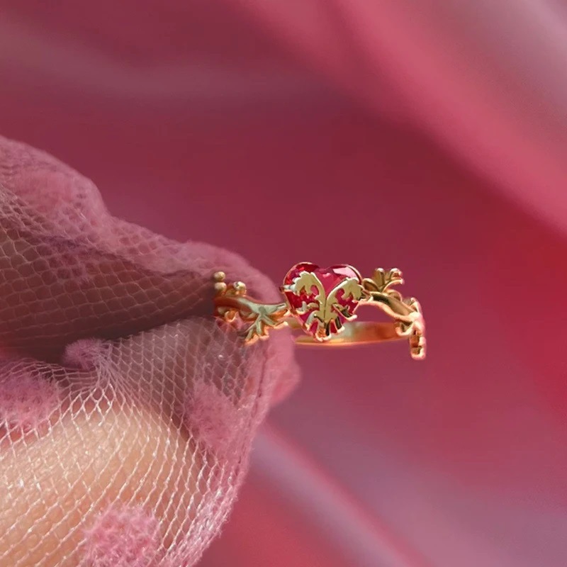 Elegant Heart Shape Alloy Plating Women's Adjustable Ring display picture 5