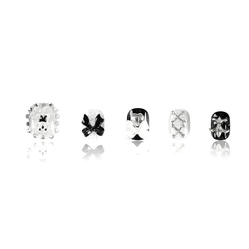 Bonito oso explosivo pegatinas de uñas arco amor manicure decimal 10 piezas de piezas de pieza de pieza image 6