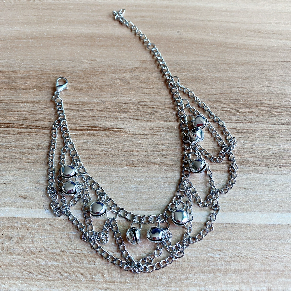 Ан ankle bracelet, fashionable wavy small bell with tassels, European style, boho style