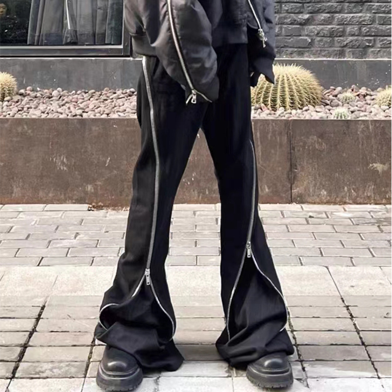 Rick Owens DRKSHDW Jeans Multi-Zipper Flared Black