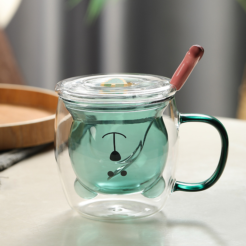 Lago oso verde con mango con tapa + cuchara