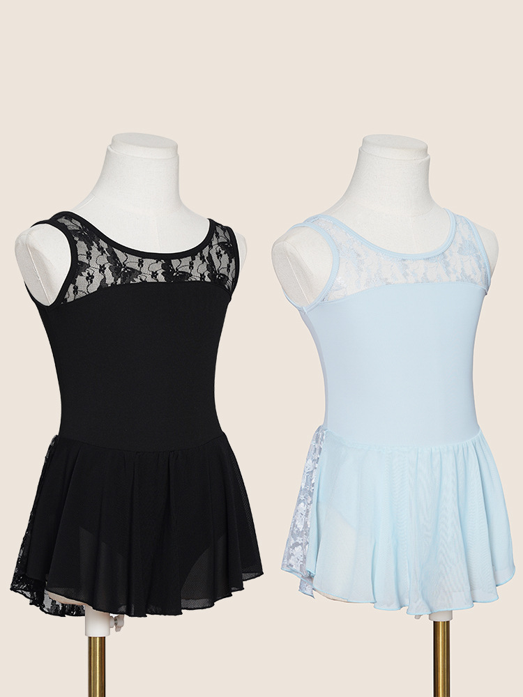 Ropa de baile para niños Primavera Nueva falda de baile Chaleco de hombro ancho para niñas Ropa de práctica Ropa de entrenamiento de base de baile chino