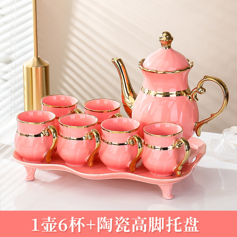 Caja de regalo rosa dorada de la olla del cisne