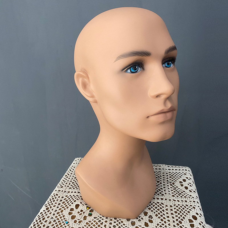男性の化粧の頭のモデルの男性のかつらは欧米の黒人のモデルのメガネの帽子のスタンドのMannequinを展示します。|undefined