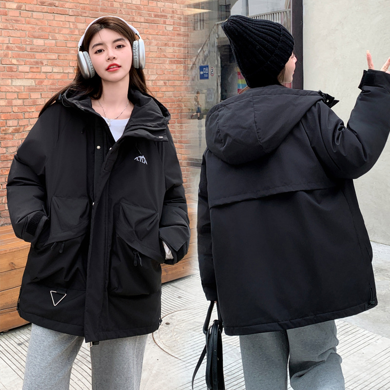 Ropa de algodón al aire libre japonesa marca de invierno pareja gruesa abrigo de vestir de aire neutro suelto ropa de algodón de herramientas casuales