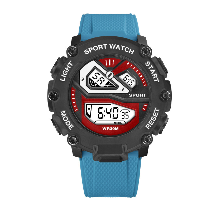 Nuevo reloj electrónico juvenil de moda para hombres de moda multifunción reloj despertador luminoso reloj electrónico al por mayor