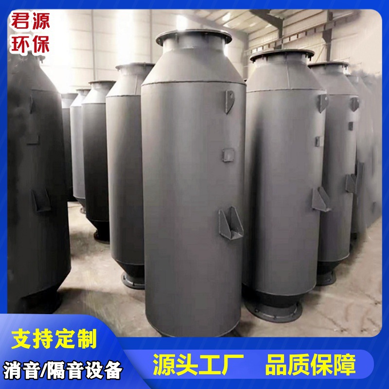 工业降噪消音器 DN200/DN300阻抗性复合消声器  蒸汽阀安全消音器