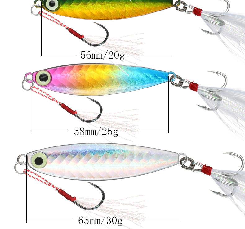 5 Colors Metal Jigging Fishing Lures Deep Diving Spoon Daits Dass Trout Fresh Water Fishing Lure