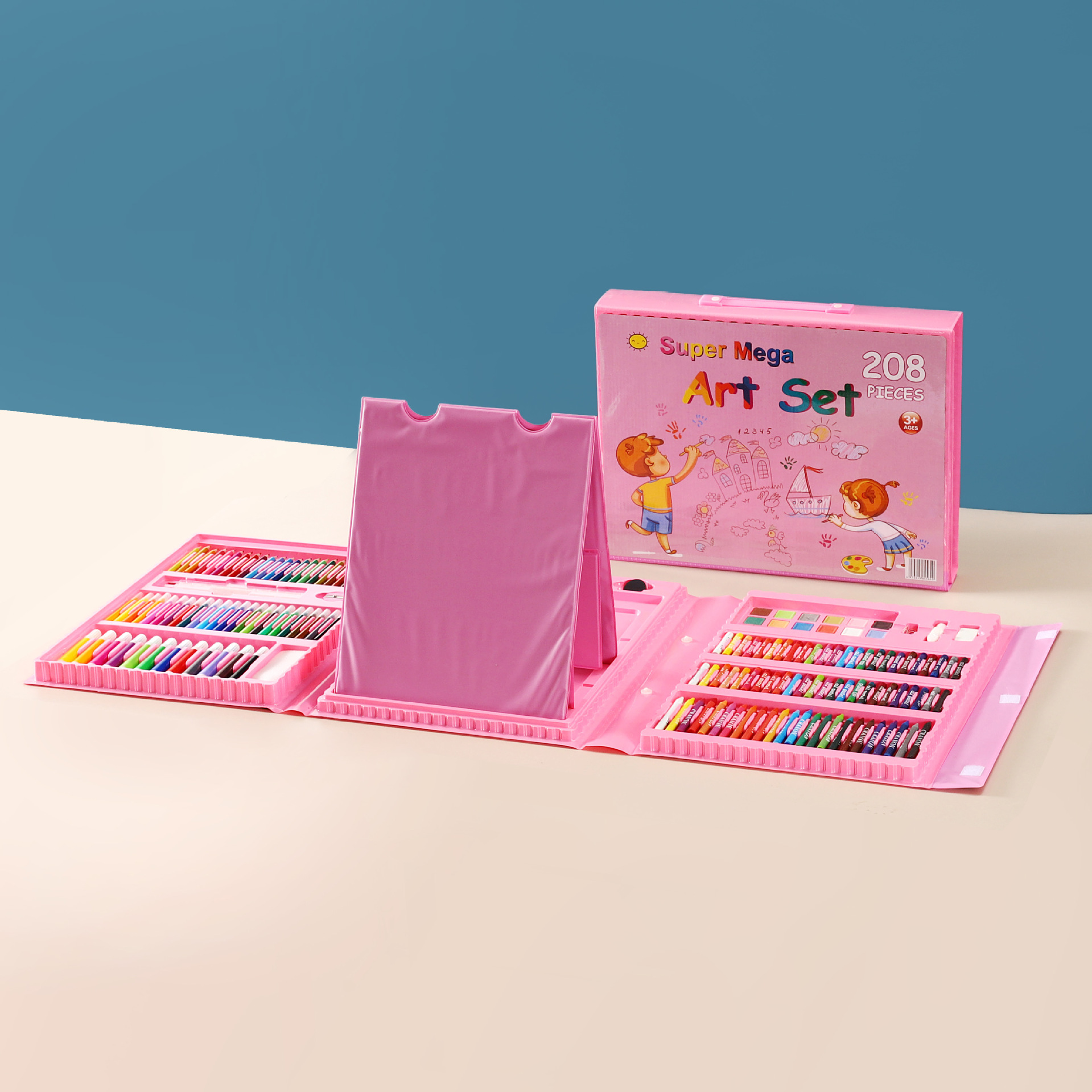 Suministros escolares pintura al óleo palo traje pintura herramientas niños acuarela pluma Escuela Primaria estudiante arte caja de regalo conjunto completo temporada escolar