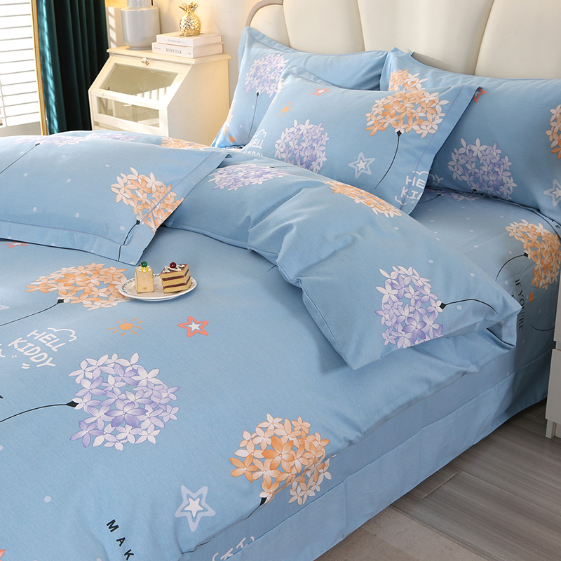 Algodón grueso molido cuatro piezas de sábanas cubiertas de ropa de cama de grado madre y bebé cuatro temporadas de tres piezas de algodón