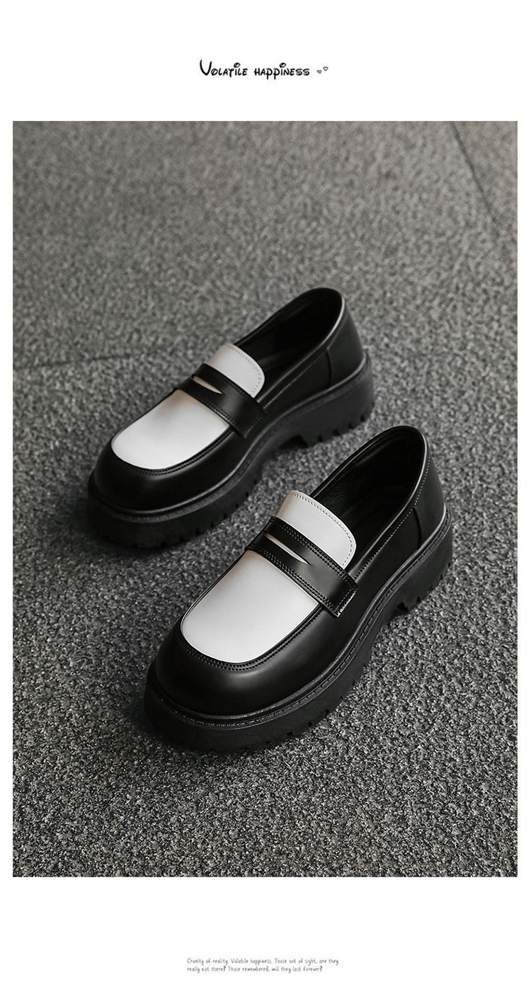 Chaussures Derby tendance pour homme ShoeVault, automne, style britannique décontracté, semelle épaisse et élégante, style rétro, rehaussantes, en cuir._voghion.com